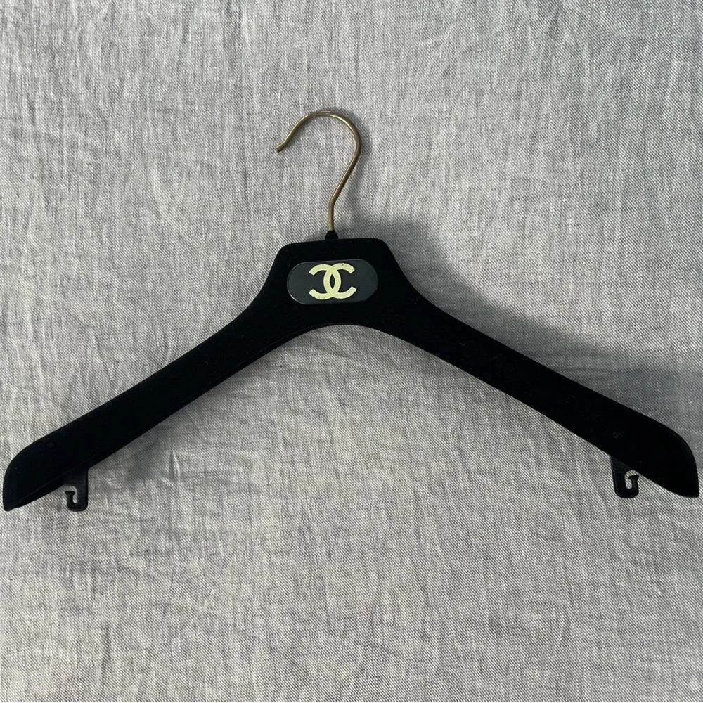 CHANEL Black Velvet Hanger - 16”